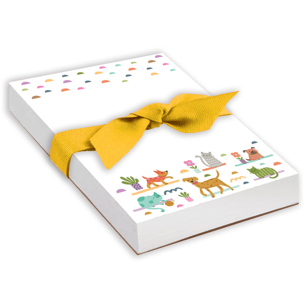 Chunky Bow Pad - Cats and Dogs