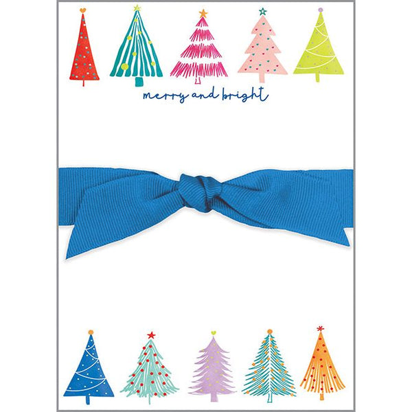 Holiday Chunky Bow Pad - Festive Trees