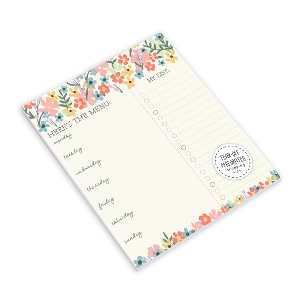 Meal Planner Pad - Little Wildflowers
