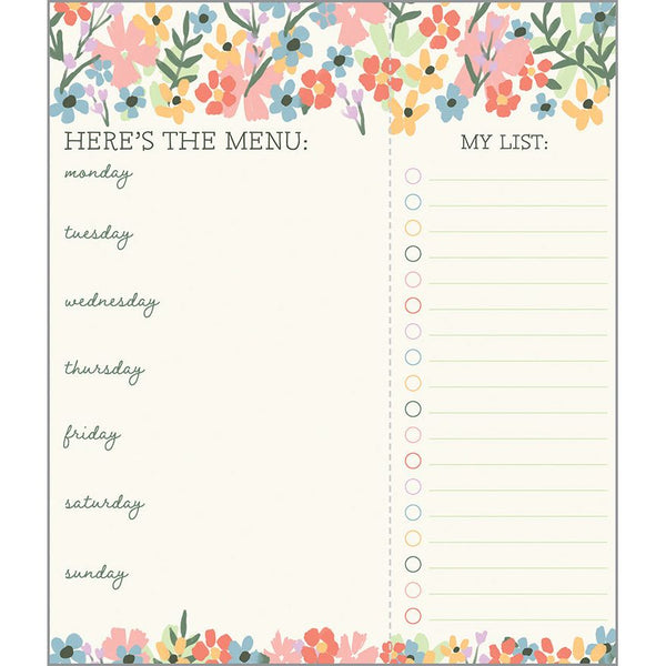 Meal Planner Pad - Little Wildflowers, Gina B Designs