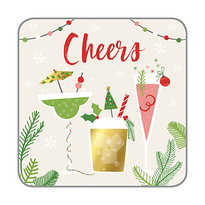 Holiday Paper Coasters-Cheers