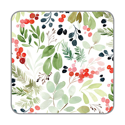 Holiday Paper Coasters- Soft Greens