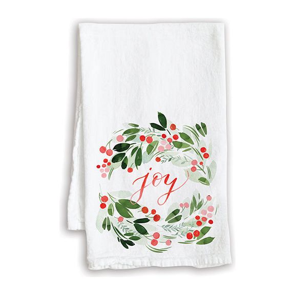 Holiday Tea Towel - Christmas Botanical