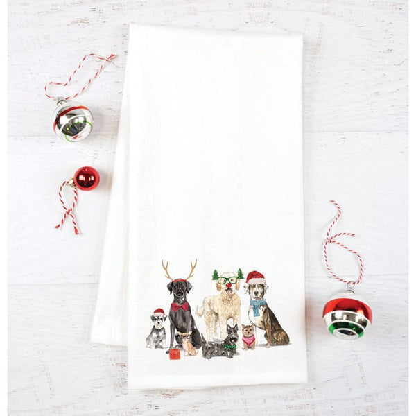 Holiday Tea Towel - Christmas Dogs