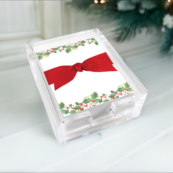 Desk Note Set - Holly & Berries