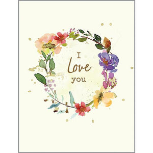 {with scripture} Love card - Floral Wreath, Gina B Designs
