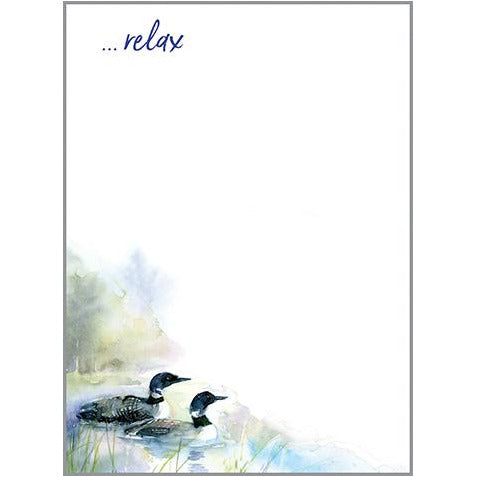 Memo Pad - Loons on the Lake, Gina B Designs