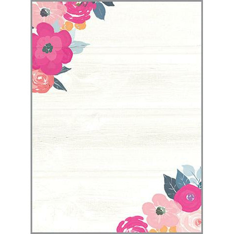 Memo Pad -  Magenta Flowers, Gina B Designs