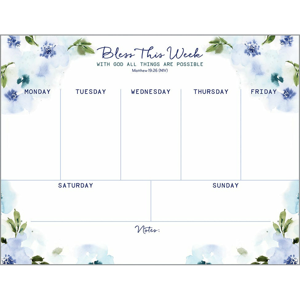 Planner | 2022 Planner | Weekly Planner | Hourly Planner online | Custom Planner | Personal Planner | Life Planner | Planners | Modern Blue Floral