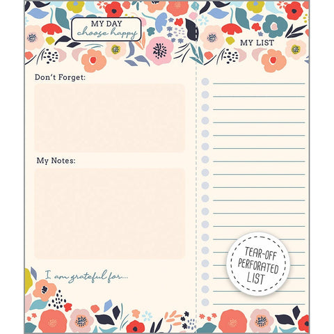 Daily Planner Pad - Flower Blossoms, Gina B Designs