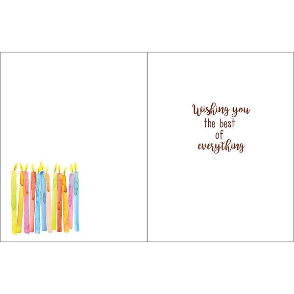 Birthday card - Watercolor Candles