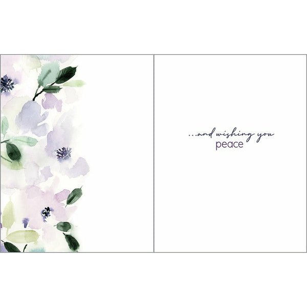 Sympathy card - Purple Floral, Gina B Designs
