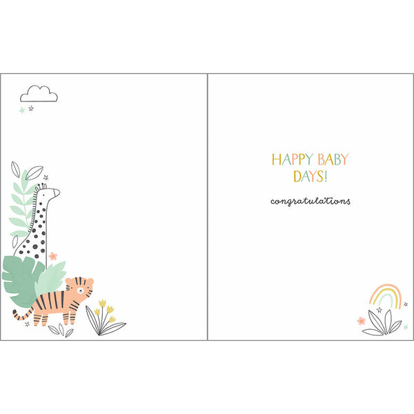 Baby Card - In The Jungle, Gina B Designs