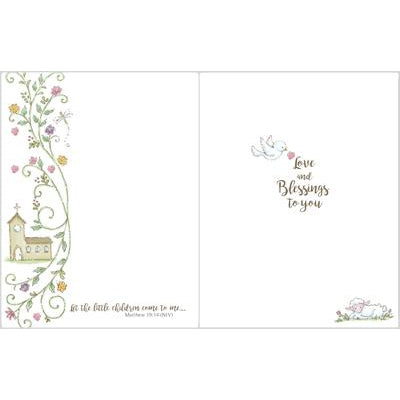 {with scripture} Religious Card - Baptism Cross, Gina B Designs