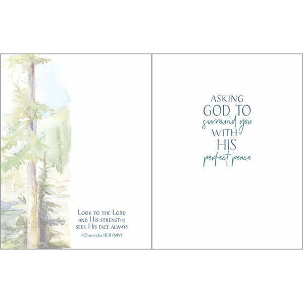 {with scripture} Thinking of You Card - Lake and Mountain, Gina B Designs