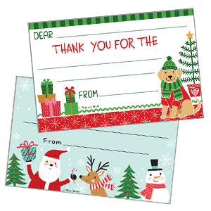 Holiday Kids Thank You Postcards