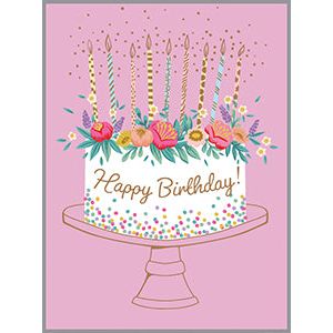 Gift Enclosures - Flower Birthday Cake, Gina B Designs