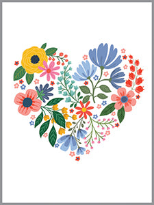 Gift Enclosures - Floral Heart