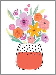 Gift Enclosures - Dotty Flower Vase