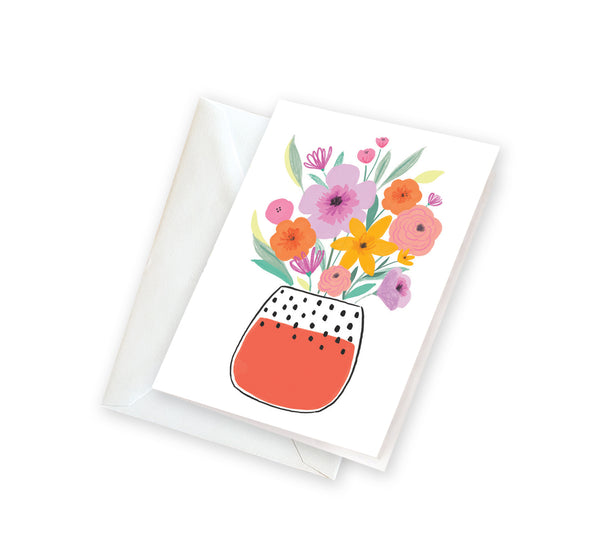 Gift Enclosures - Dotty Flower Vase