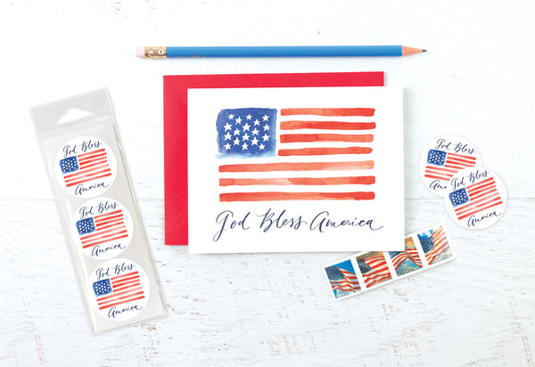 Envelope Seals - American Flag