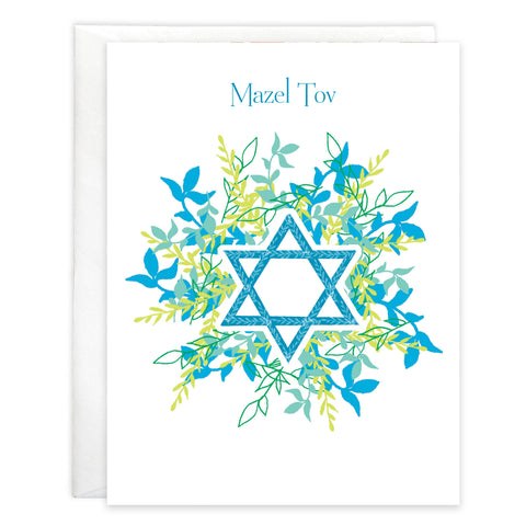 Religious Card - Blue Mazel Tov