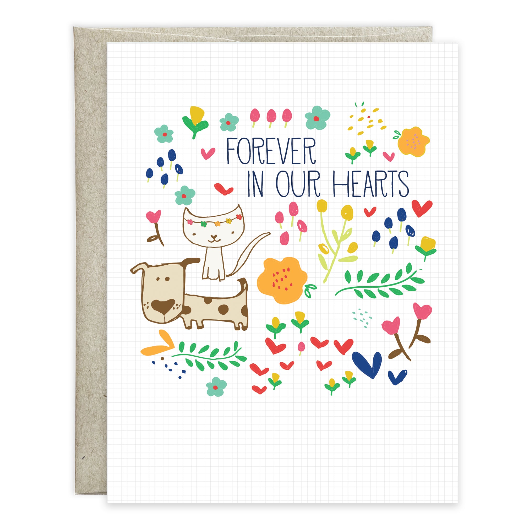 Pet Sympathy card - Forever in Hearts