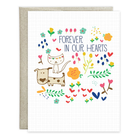 Pet Sympathy card - Forever in Hearts