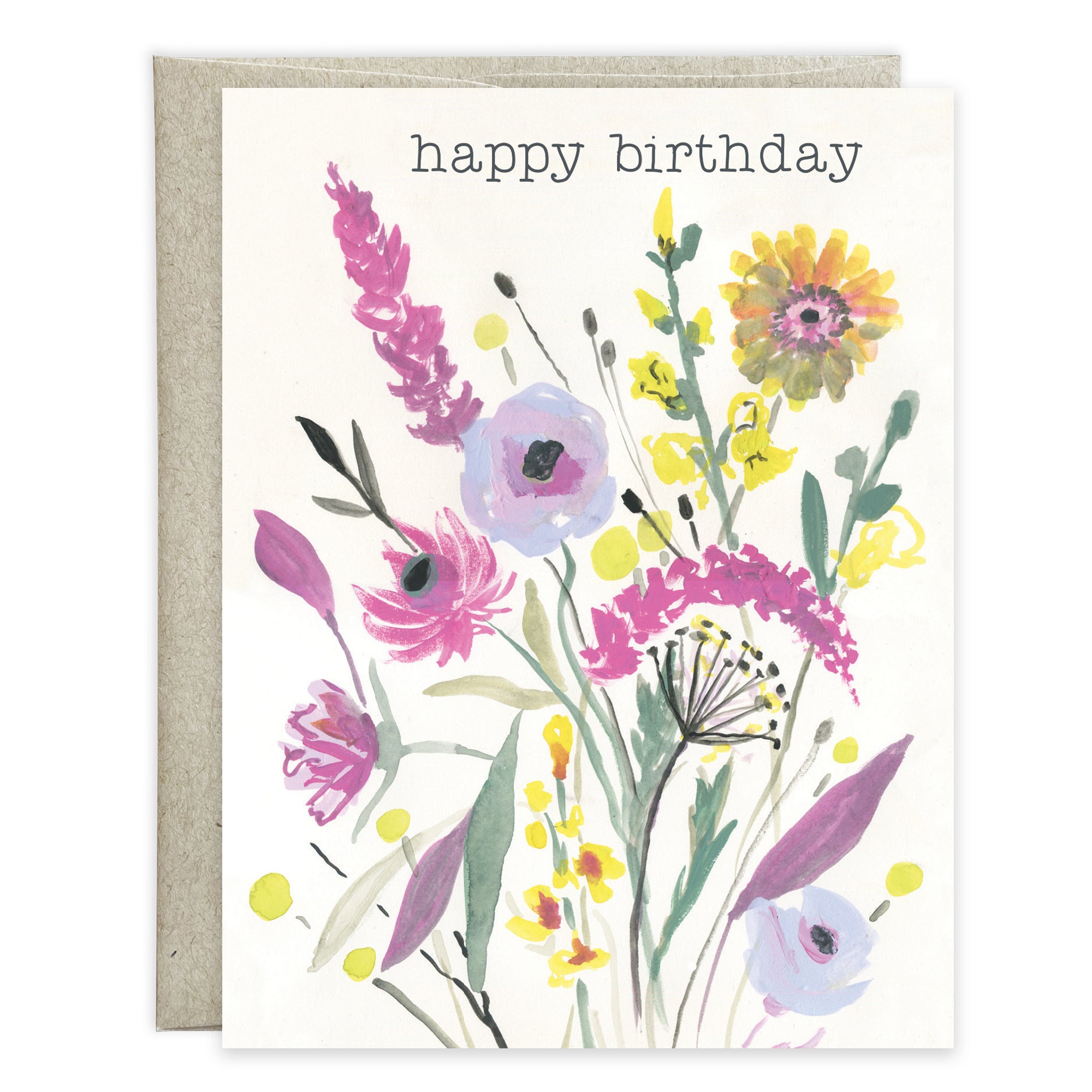 Birthday card - Birthday Flower Stems