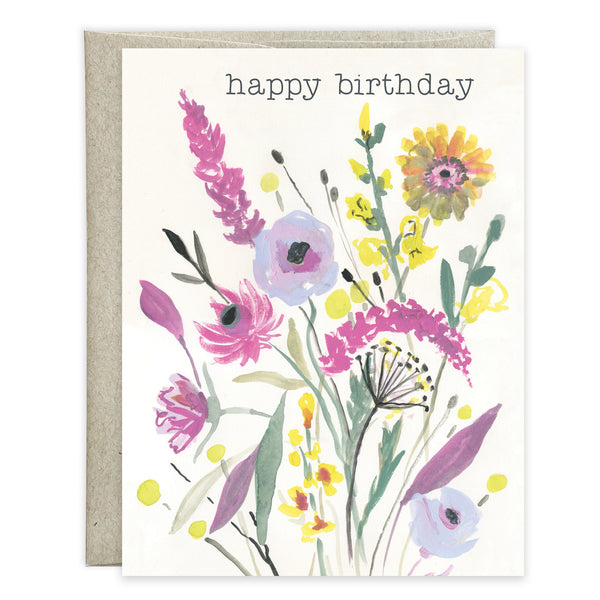Birthday card - Birthday Flower Stems