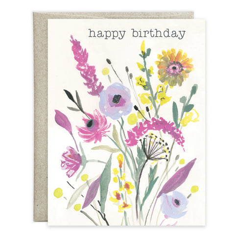 Birthday card - Birthday Flower Stems