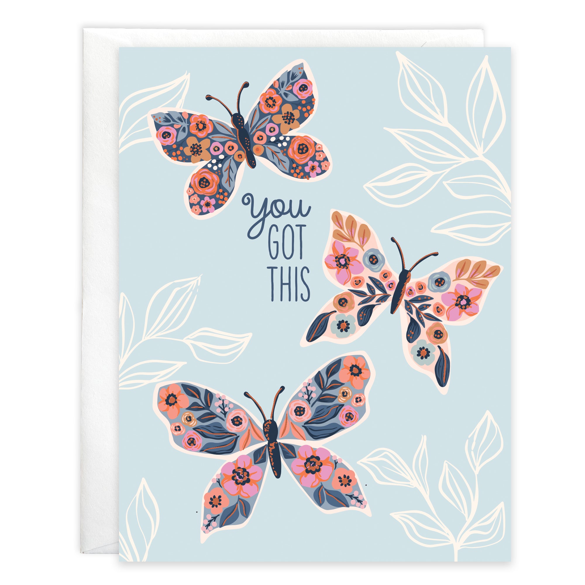 Thinking of You card - Encourage Butterflies