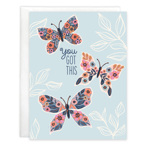 Thinking of You card - Encourage Butterflies