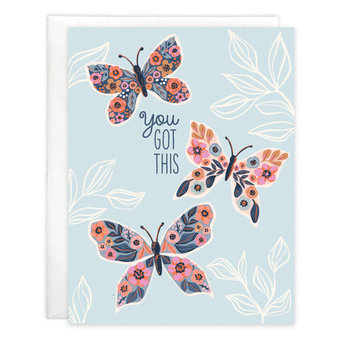 Thinking of You card - Encourage Butterflies