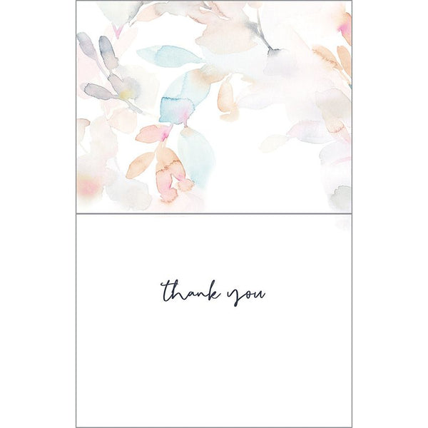 Thank You card  - Soft Leaves