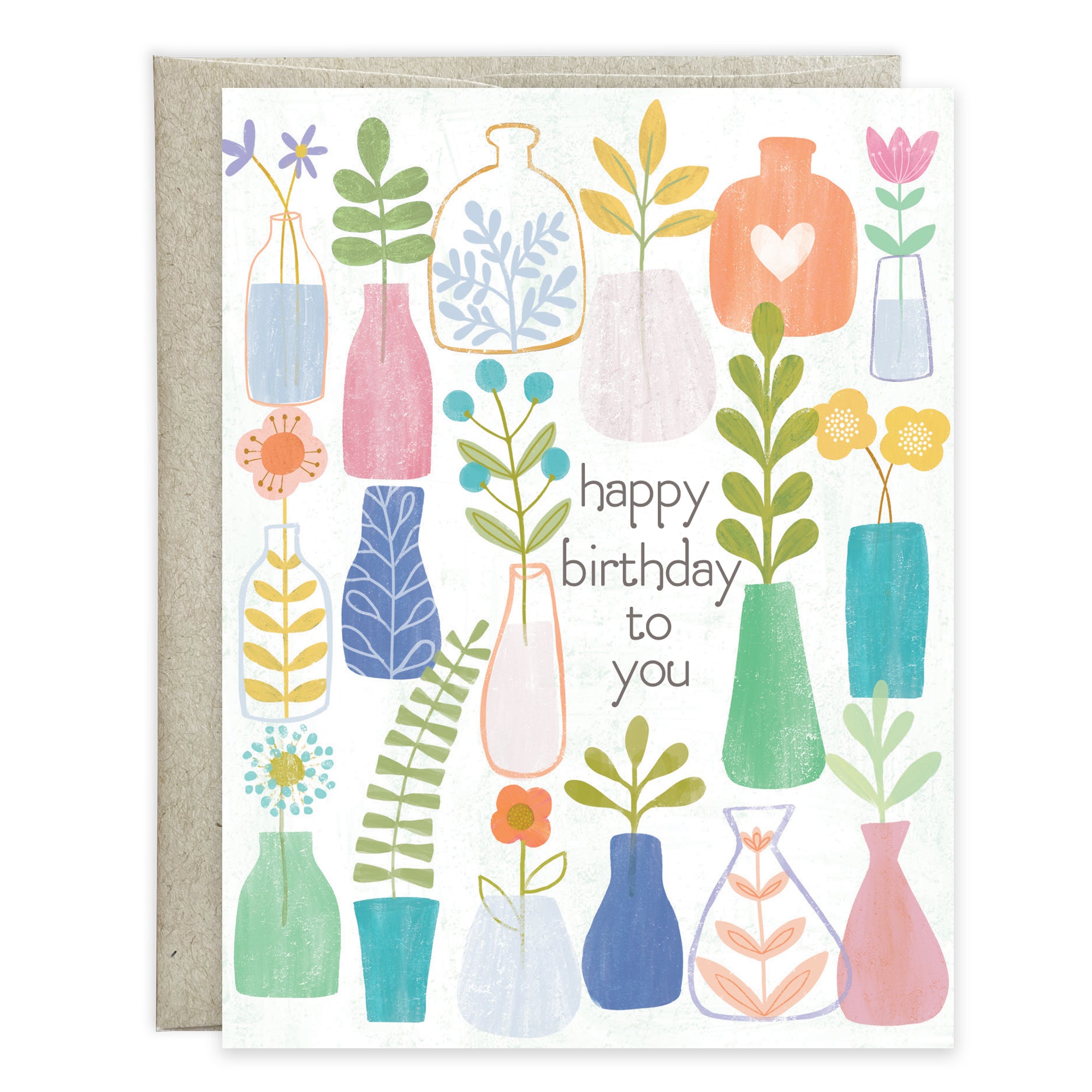 Birthday card - Doodle Vase
