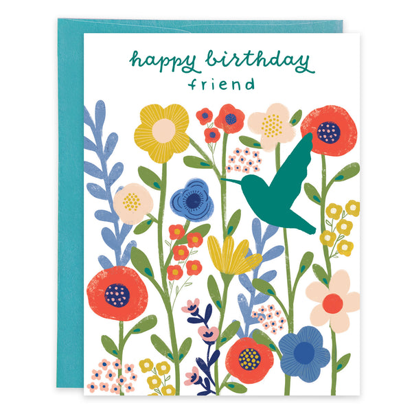 Birthday card - Friend Hummingbird