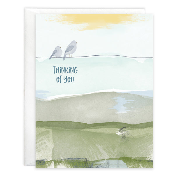 Thinking of You card - Peace Birds