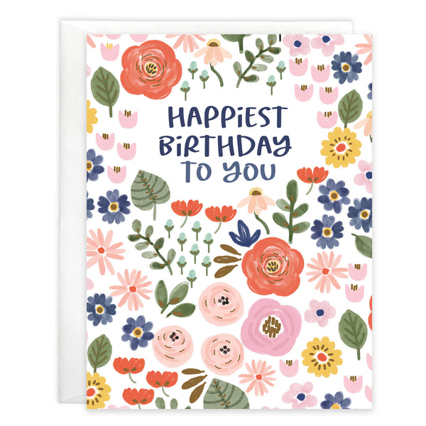 Birthday card - Cute Flowers
