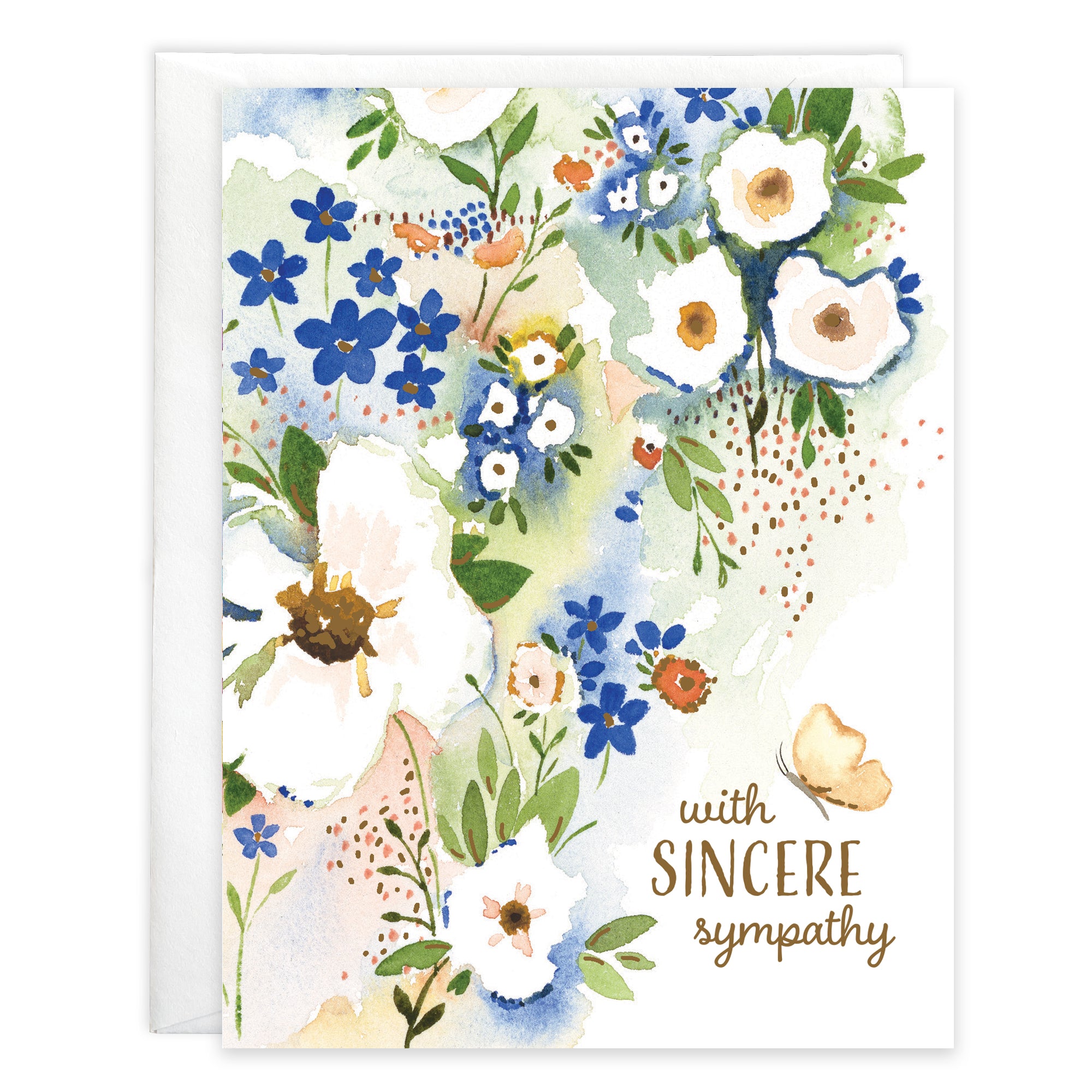 Sympathy card - Sweet White Flowers