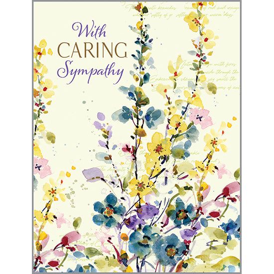 Sympathy card  -Tall Wildflowers