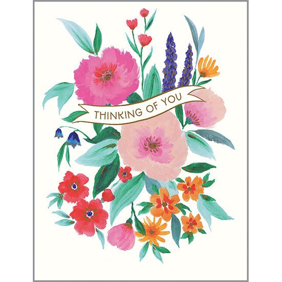Thinking of You card - Flower Bunch
