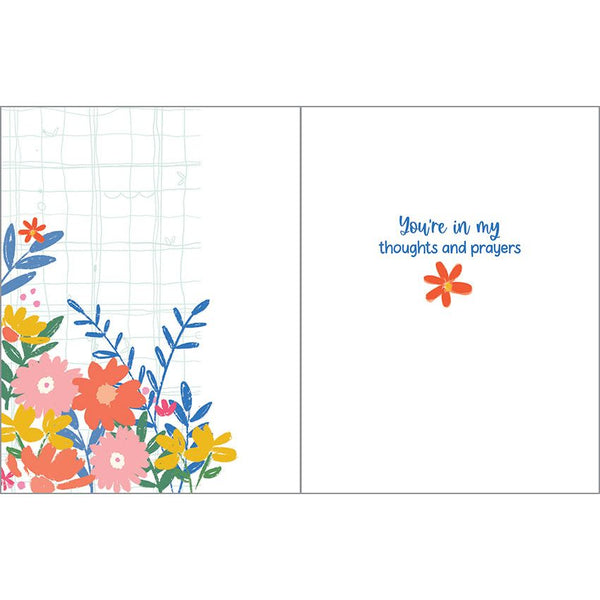 Thinking of You card - Friendly Butterflies & Flowers