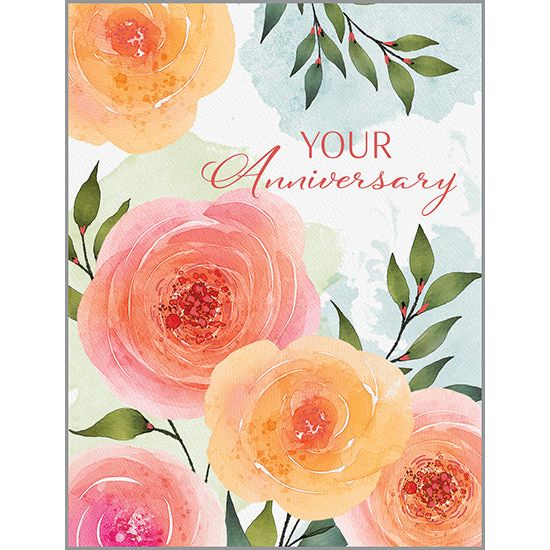 Anniversary card - Big Blooms