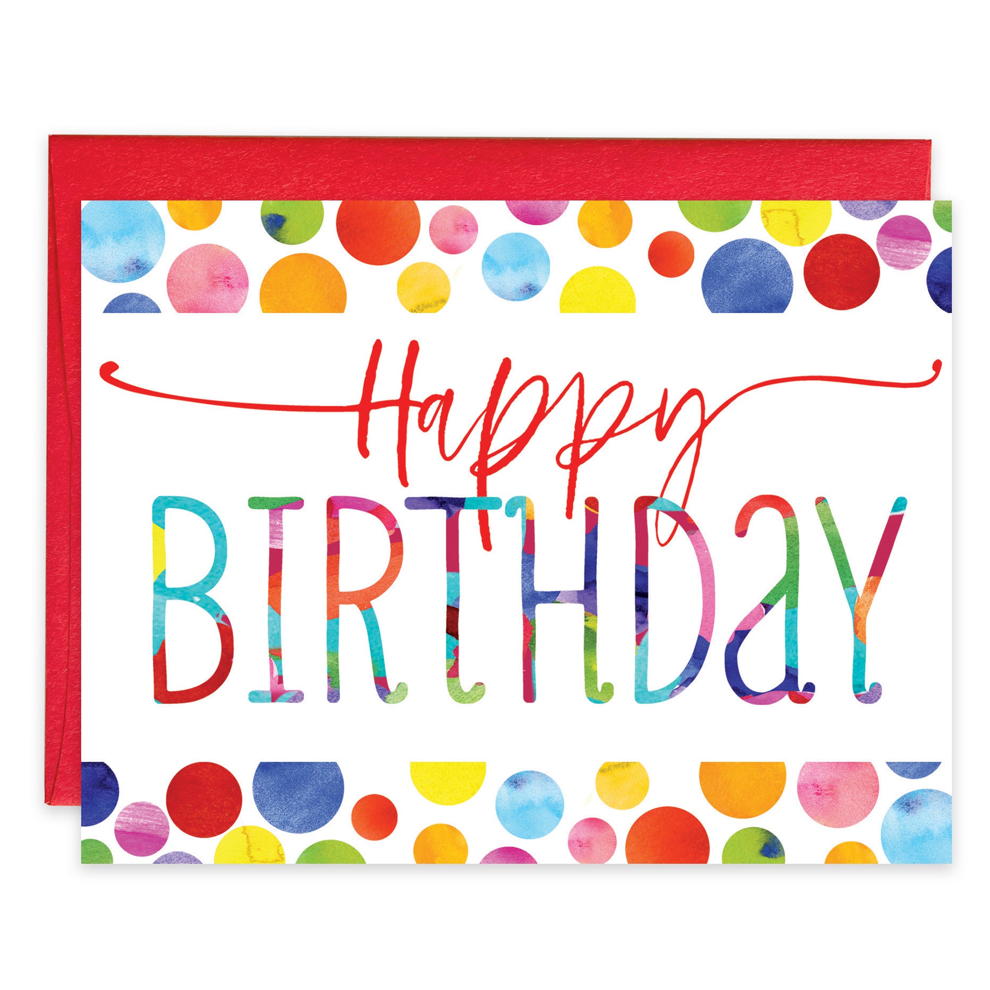 Birthday card  - Watercolor Birthday Dots