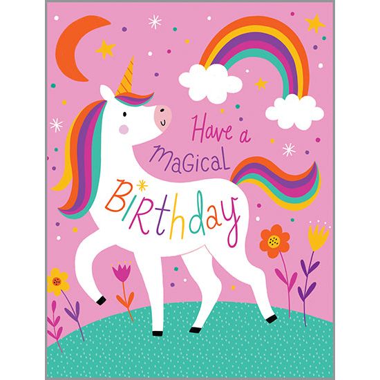 Birthday card  - Magical Unicorn