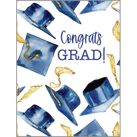 Graduation card - Navy Grad Hats, Gina B Designs