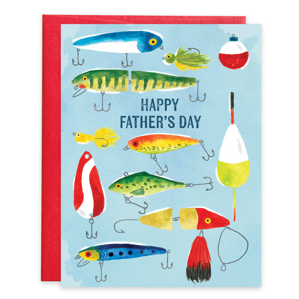 Father's Day Greeting Card - Fishing Lures - Regular Father's Day Greeting Card - Fishing Lures - Regular