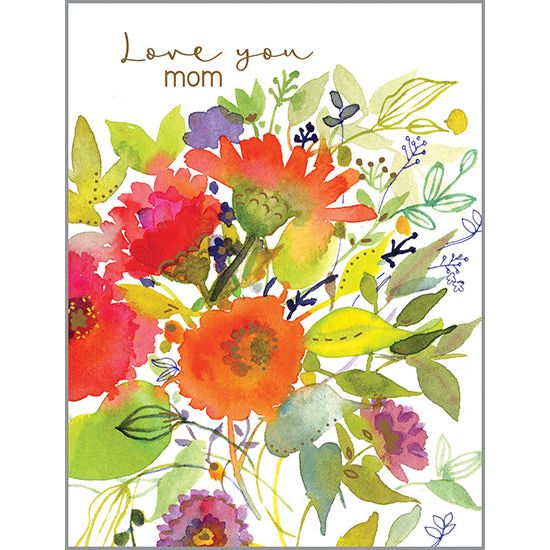 Mother's Day card - Bright Zinnias, Gina B Designs