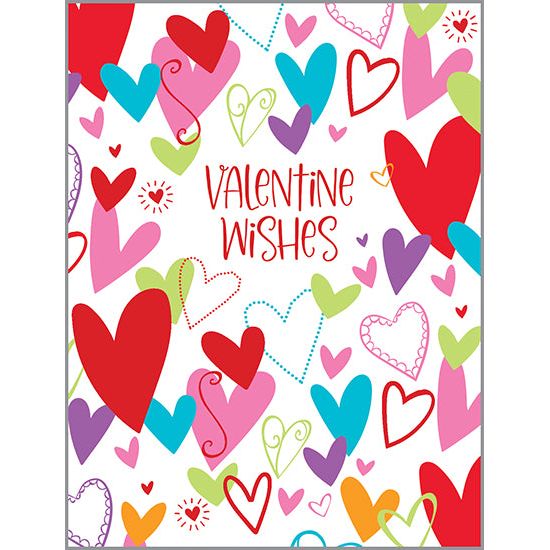 Valentine card - Bright Hearts